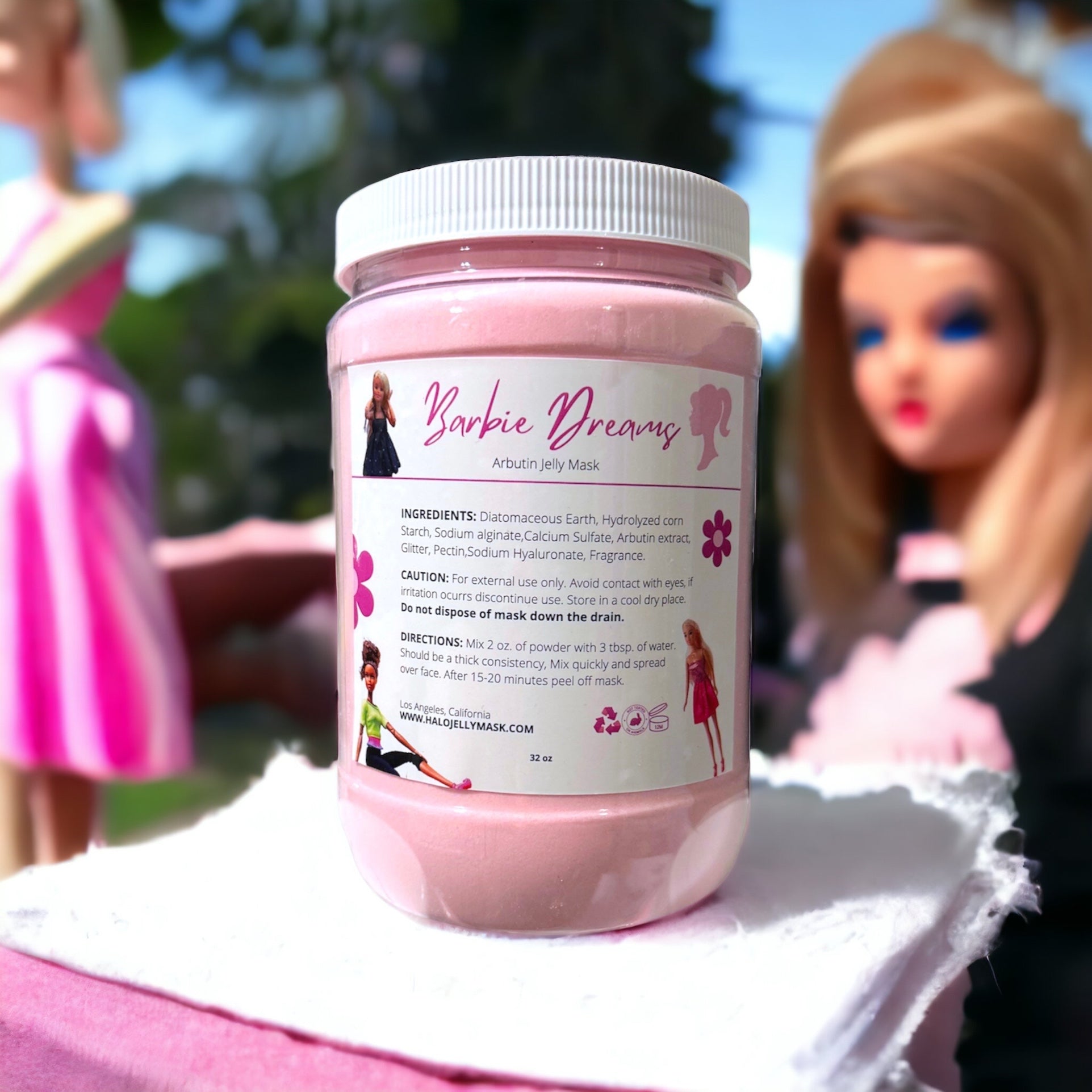  Barbie Dreams Arbutin Jelly Mask helps prevent sun spots & Acne scars.